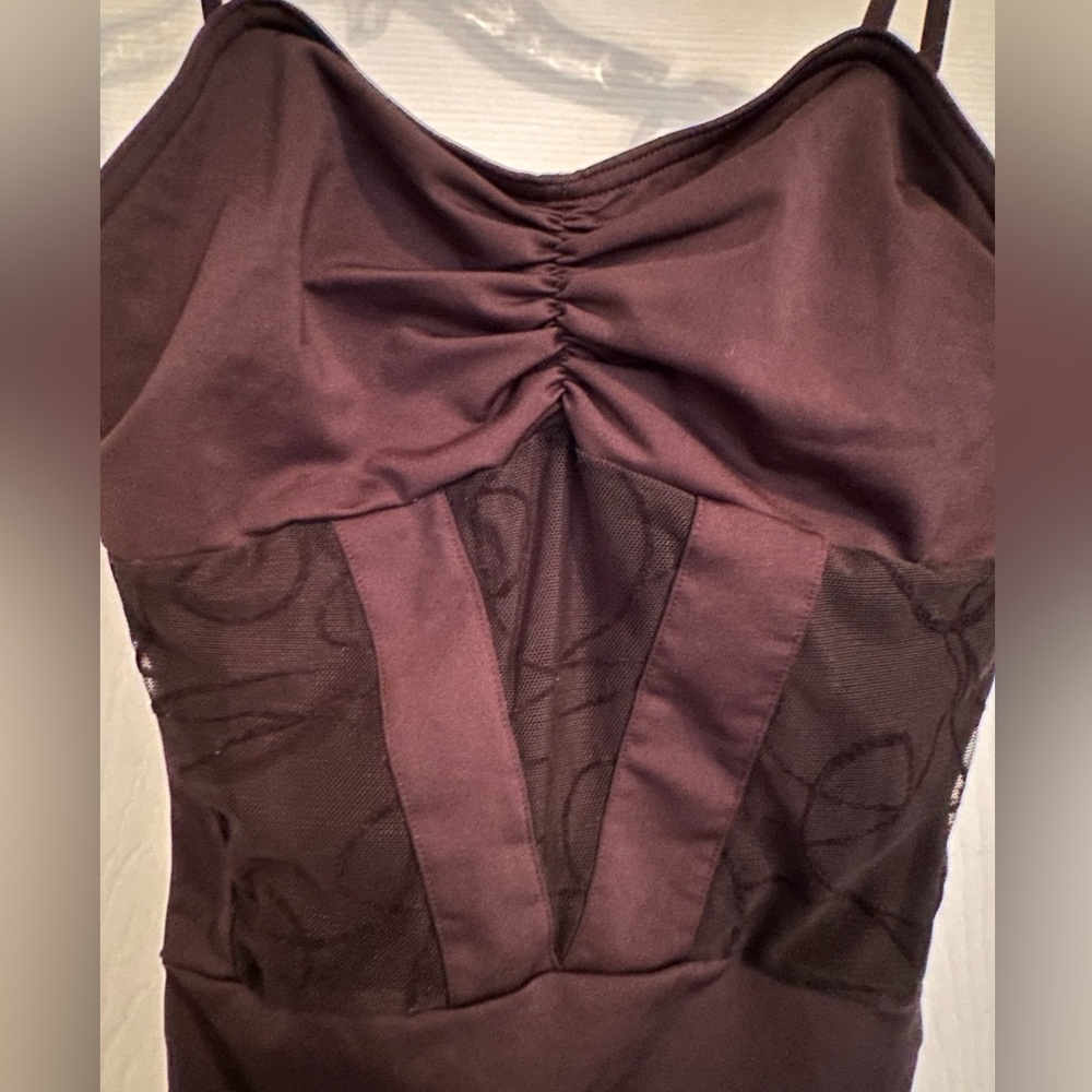 Capezio black patterned leotard size small.